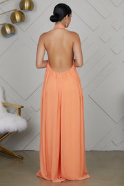 Isla Luxe Jumpsuit | Flowing backless halter jumpsuit