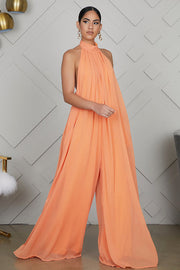 Isla Luxe Jumpsuit | Flowing backless halter jumpsuit