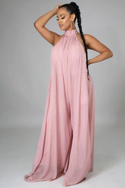 Isla Luxe Jumpsuit | Flowing backless halter jumpsuit