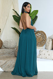 Isla Luxe Jumpsuit | Flowing backless halter jumpsuit