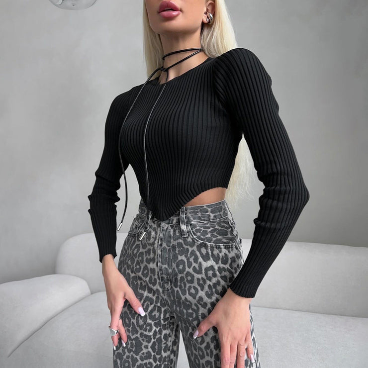 Nova Wide-Leg Jeans | Grey leopard high-waist denim