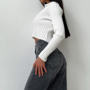 Nova Wide-Leg Jeans | Grey leopard high-waist denim