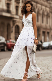 Savannah Bloom Maxi Dress | Elegant floral evening outfit