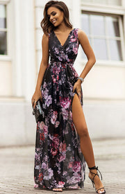 Savannah Bloom Maxi Dress | Elegant floral evening outfit