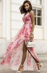 Savannah Bloom Maxi Dress | Elegant floral evening outfit