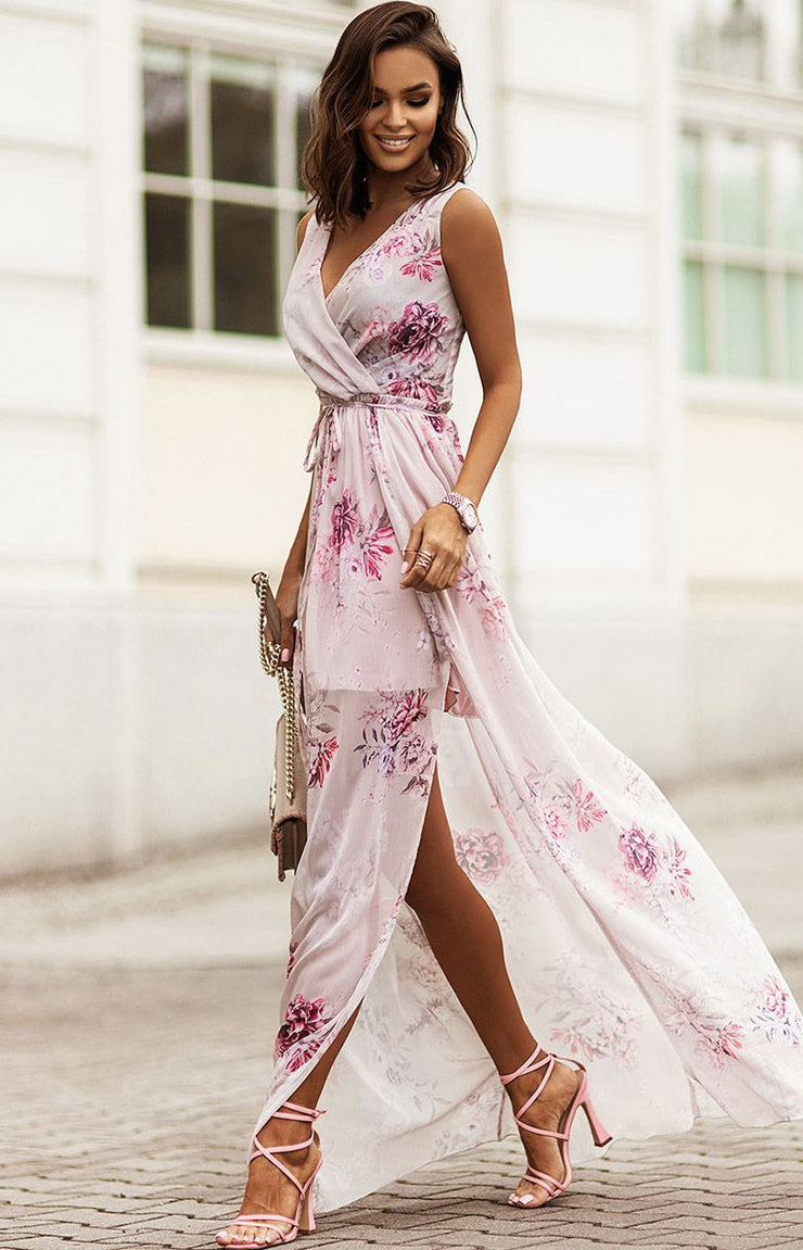 Savannah Bloom Maxi Dress | Elegant floral evening outfit