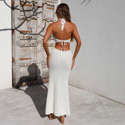 Sienna Cut Out Knit Maxi Dress | Beachwear backless flattering