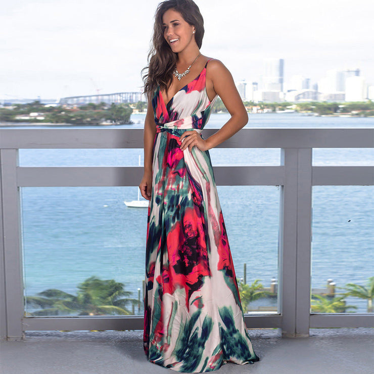 Tropica Bloom Maxi Dress | Floral summer holiday dress
