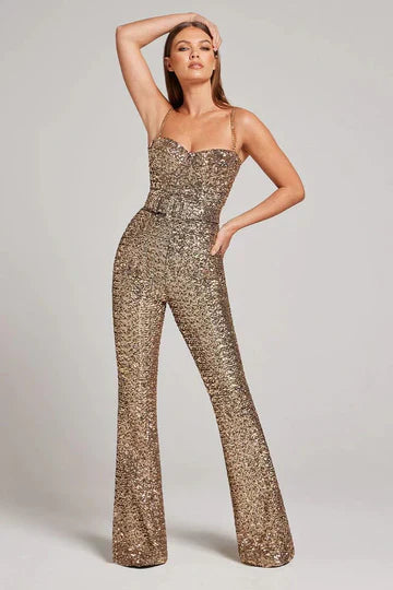 Nova Sparkle | Gold sequin jumpsuit