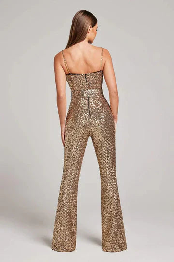 Nova Sparkle | Gold sequin jumpsuit