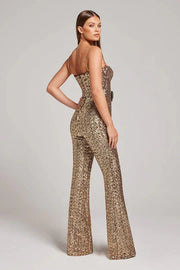 Nova Sparkle | Gold sequin jumpsuit