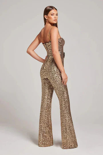 Nova Sparkle | Gold sequin jumpsuit