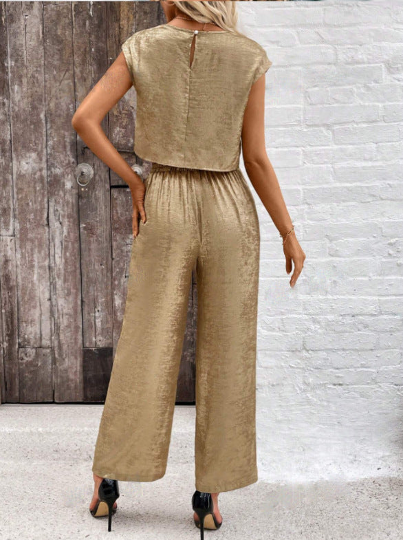 Sienna Luxe Set | Chic metallic loungewear outfit