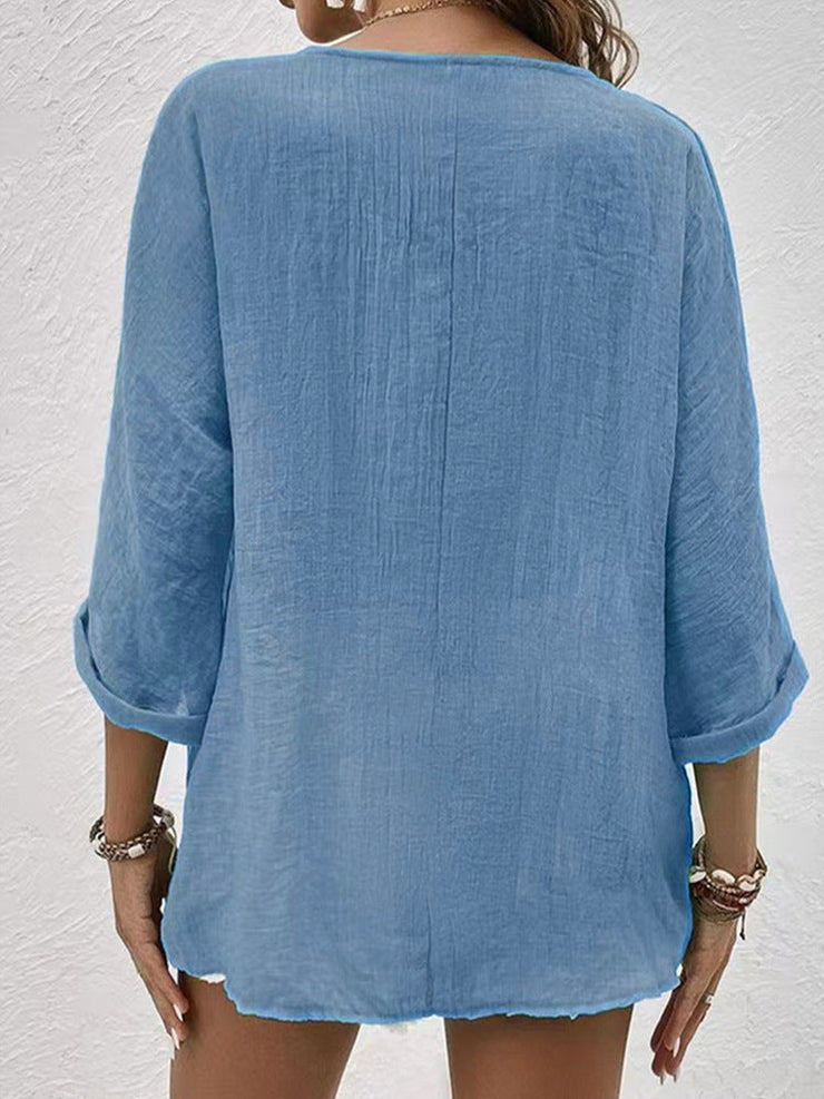 Layla Button-Up Blouse | Relaxed Boho Chic