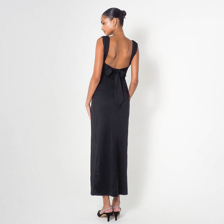 Sienna Slit Maxi | Sleeveless ruched evening dress