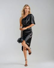 Sienna One-Shoulder Midi Dress | Elegant Party Style
