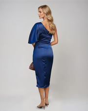 Sienna One-Shoulder Midi Dress | Elegant Party Style
