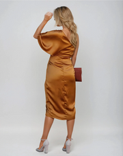 Sienna One-Shoulder Midi Dress | Elegant Party Style