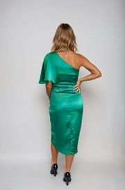 Sienna One-Shoulder Midi Dress | Elegant Party Style