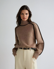 Willow Contrast Knit | Minimal chic jumper