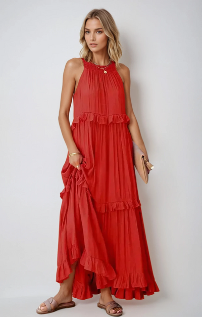 Evanna Boho Maxi Dress | Flowy Relaxed Chic