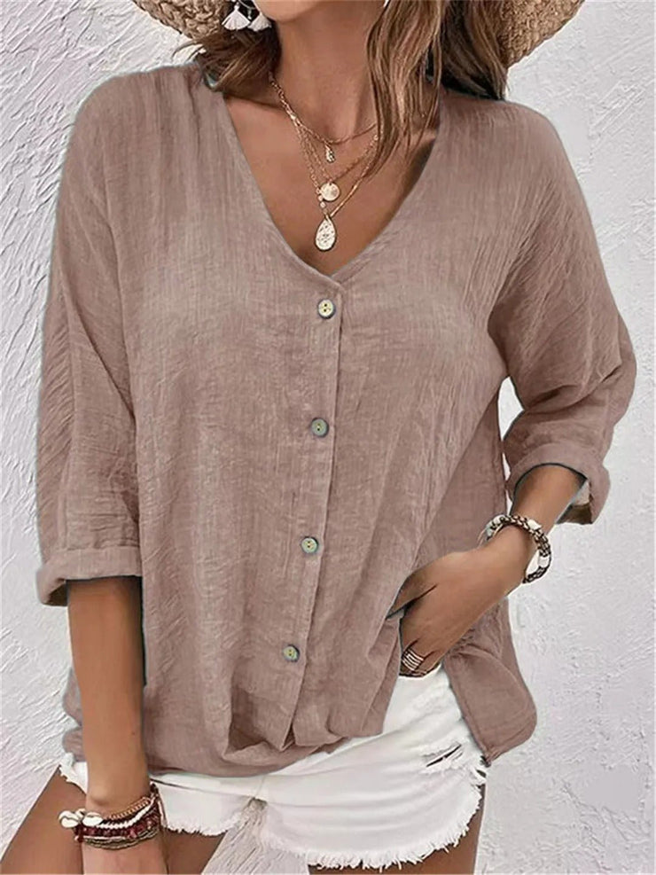 Layla Button-Up Blouse | Relaxed Boho Chic