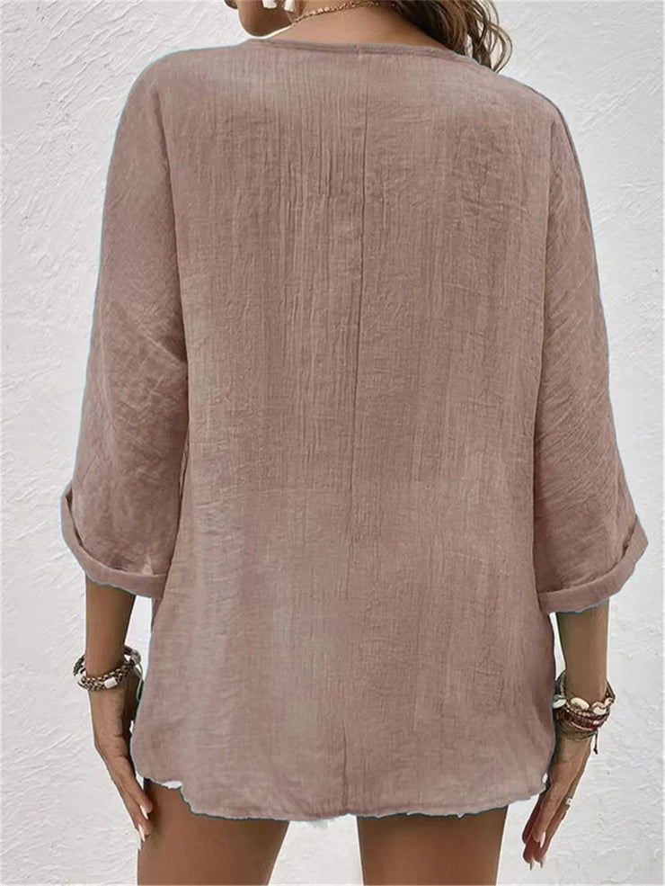 Layla Button-Up Blouse | Relaxed Boho Chic