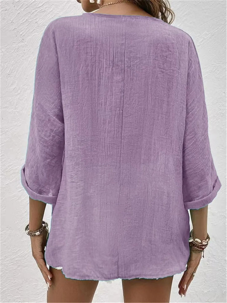 Layla Button-Up Blouse | Relaxed Boho Chic