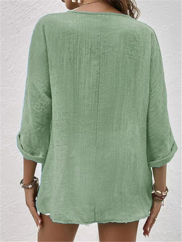 Layla Button-Up Blouse | Relaxed Boho Chic