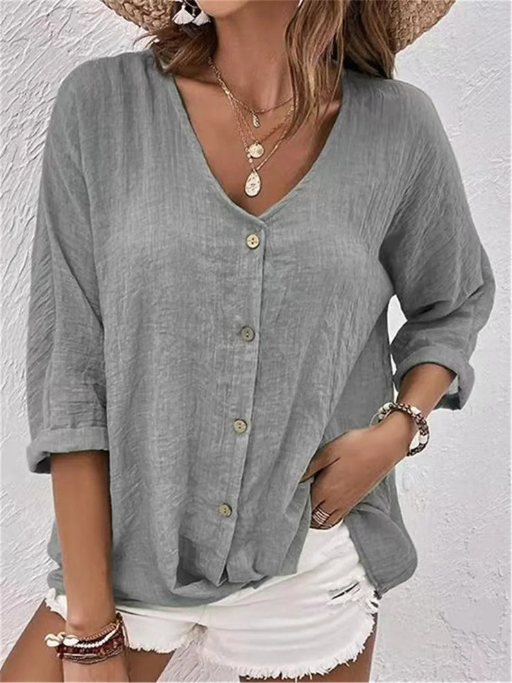 Layla Button-Up Blouse | Relaxed Boho Chic