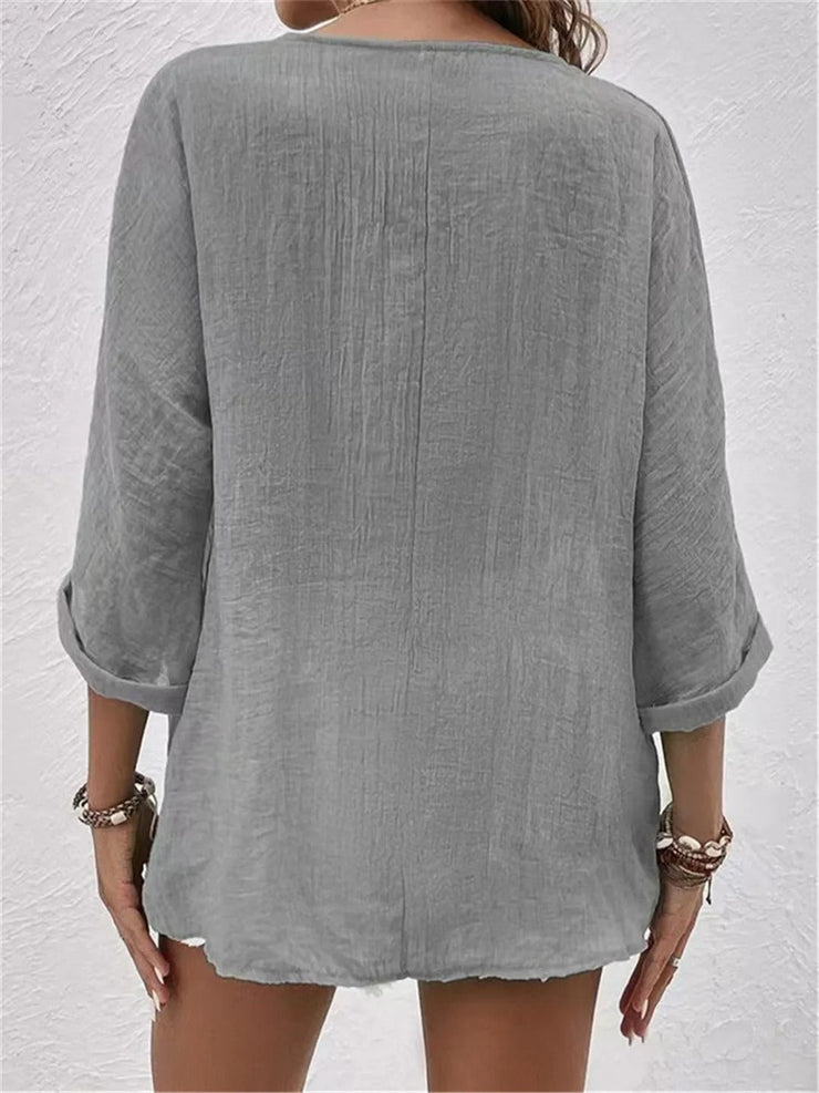 Layla Button-Up Blouse | Relaxed Boho Chic