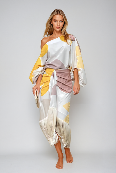 Sienna Luxe Fringe Dress | Elegant Boho Glam