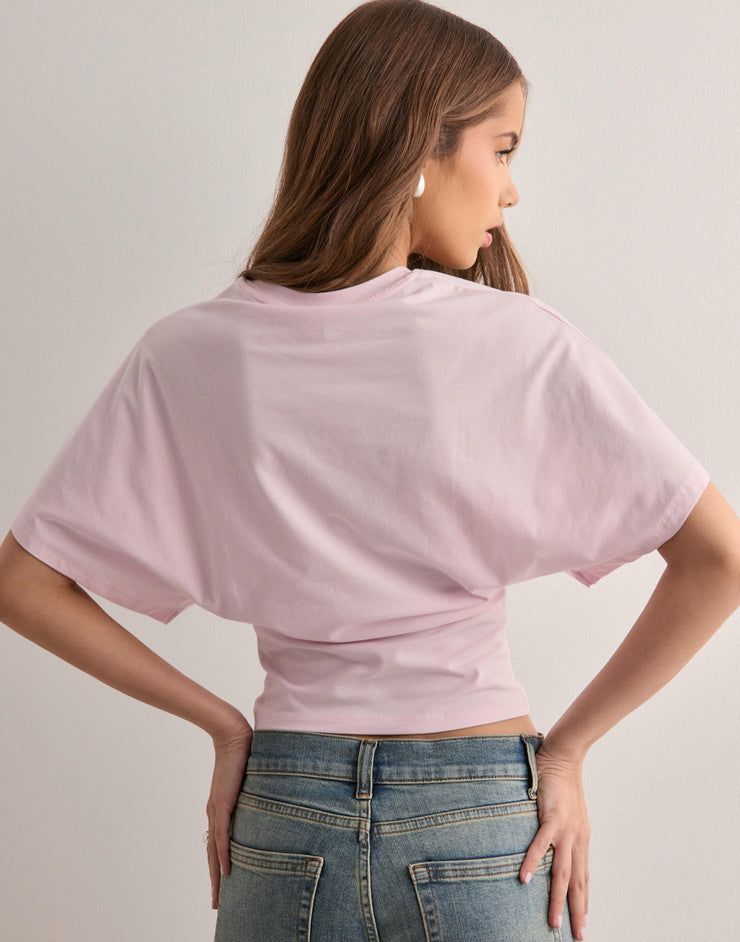 Luxe Crop Batwing Tee | Relaxed Fit Short Sleeve Top